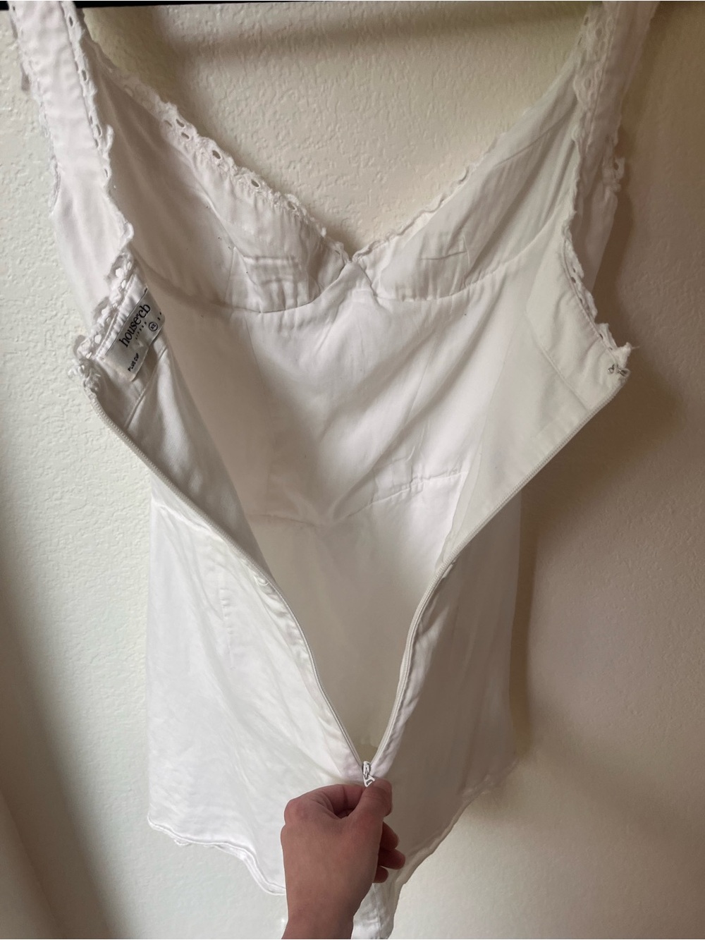 House of CB White Lace-Trim Camisole Dress - Picture 9 of 10